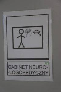 Symbol MAKATON i napis "Gabinet neuro-logopedyczny.