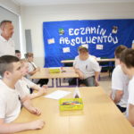 Uczniowie podczas "egzaminu".