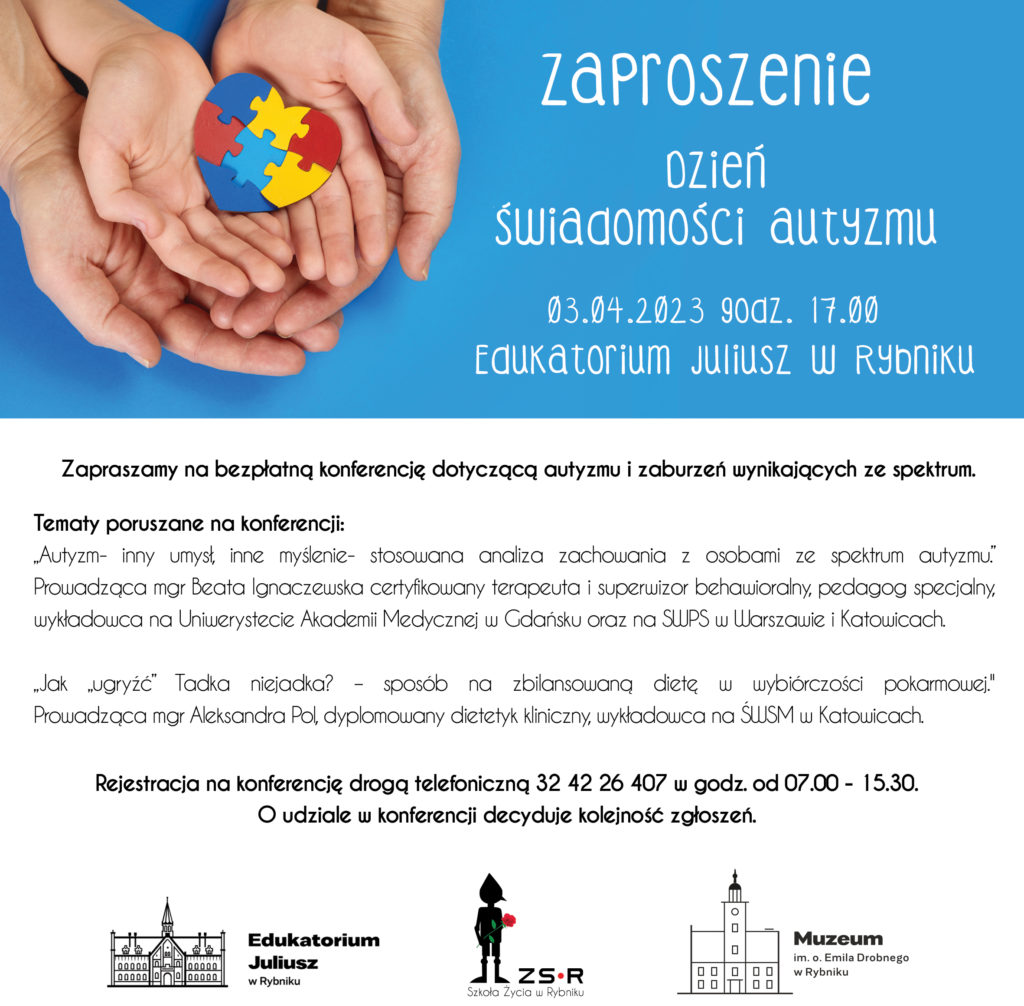 Zaproszenie na Konferencję dotyczącą Autyzmu w ramach DŚA