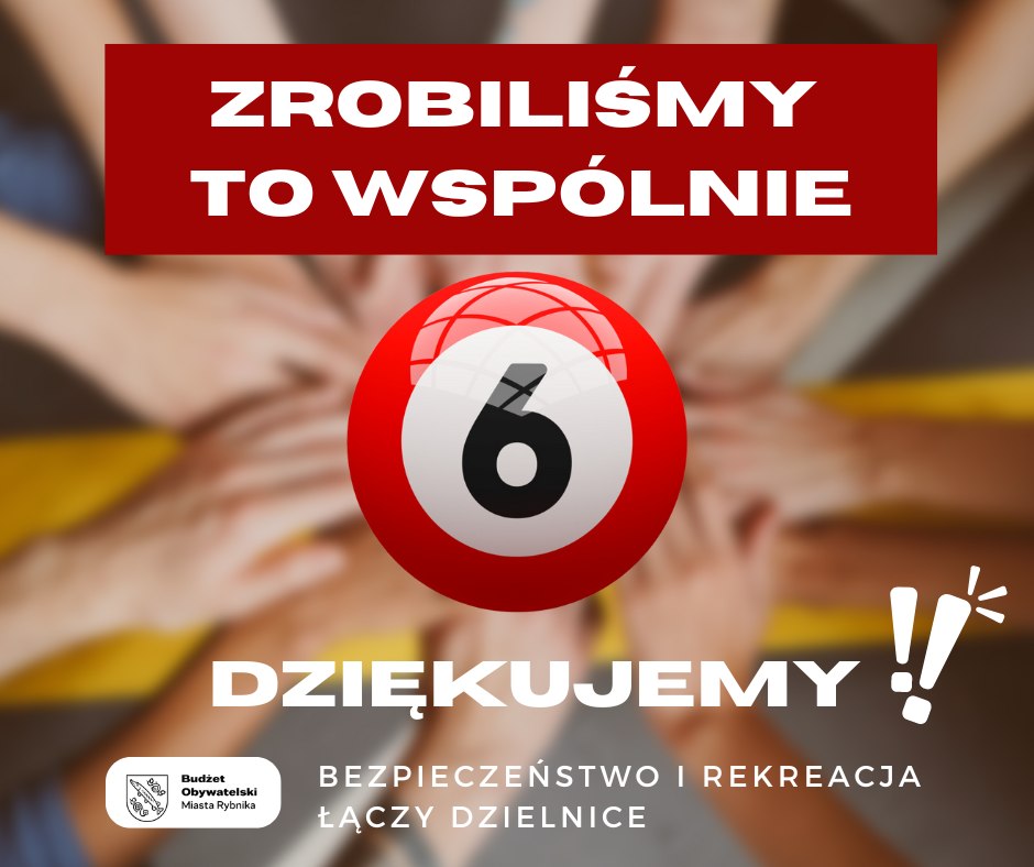 Projekt ogólnomiejski  nr 6 wygrał! – podziękowania